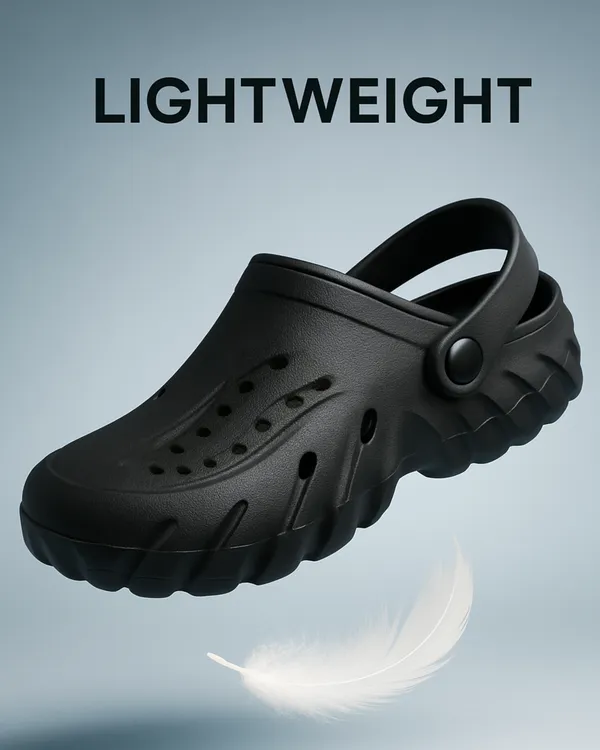 Black_Synthetic_Leather_Adjustable_Back_Strap_Clogs_|_For_Men