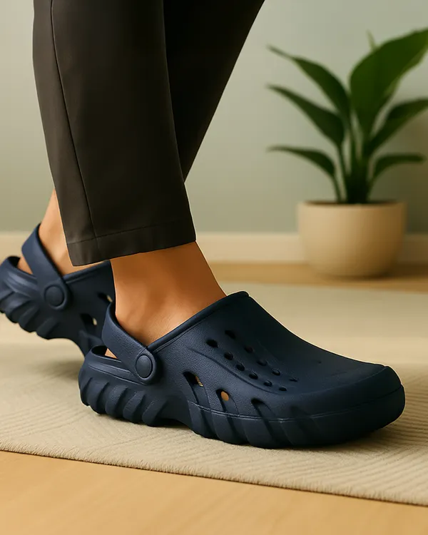 Navy_Synthetic_Leather_Adjustable_Back_Strap_Clogs_|_For_Men