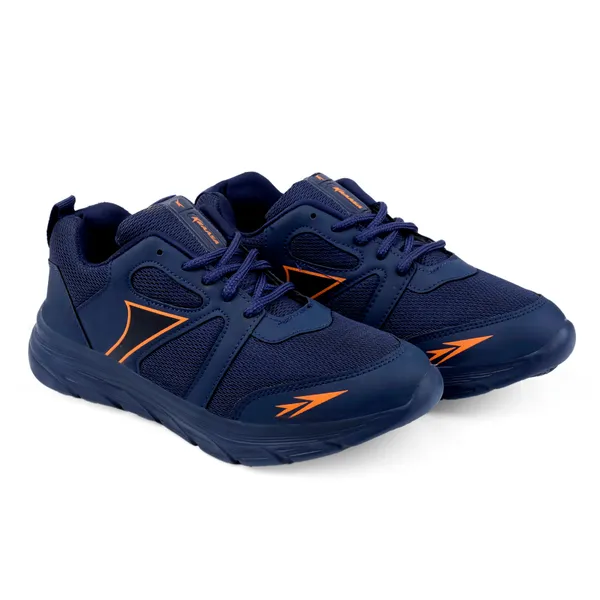 Navy_Synthetic_Leather_Lace_Up_Running_Shoes_|_For_Men