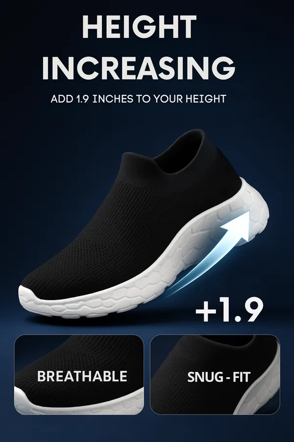 Black_&_White_Synthetic_Leather_Lace_Up_Running_Slip_Ons_Shoes_|_For_Men