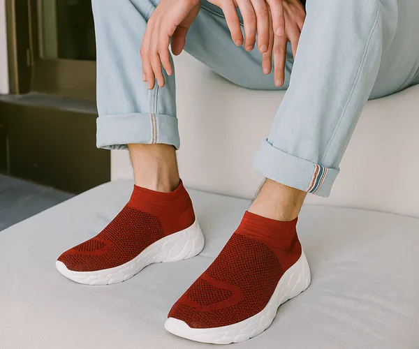 Maroon_Mesh_Upper_Running_Slip_Ons_Shoes_|_For_Men