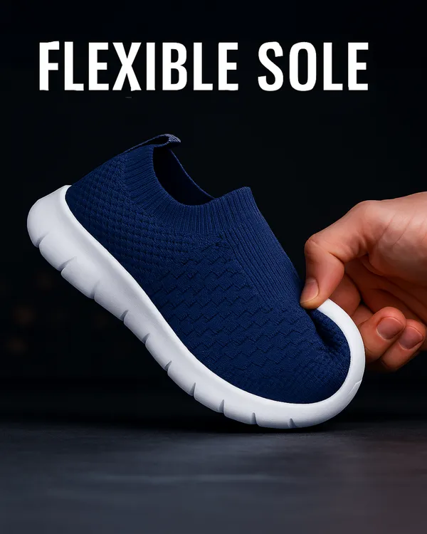 ZONIC_Navy_Knit_Upper_Men's_Walking_Running_Gym_Shoes_|_Lightweight_&_Cushioned