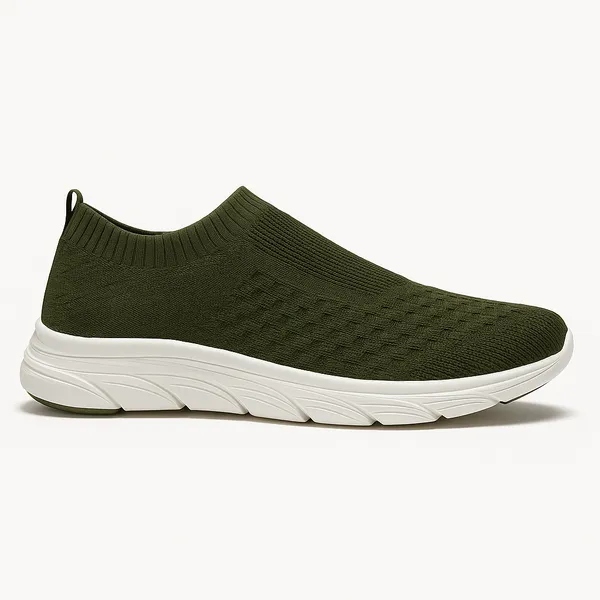 CLOUDEASE_Army_Green_Men's_Lightweight_Knit_Sneakers_with_Memory_Insole_|_Breathable,_Running,_Walking_&_Gym_Shoes_(Sizes_6-10,_Multiple_Colors)