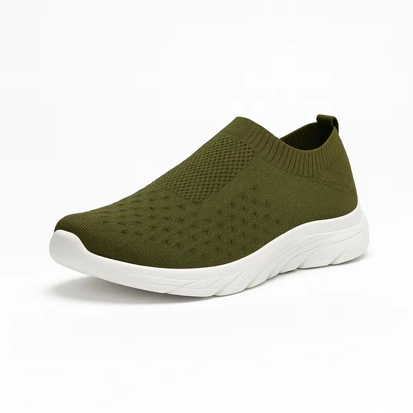 CLOUDEASE_Army_Green_Men's_Lightweight_Knit_Sneakers_with_Memory_Insole_|_Breathable,_Running,_Walking_&_Gym_Shoes_(Sizes_6-10,_Multiple_Colors)