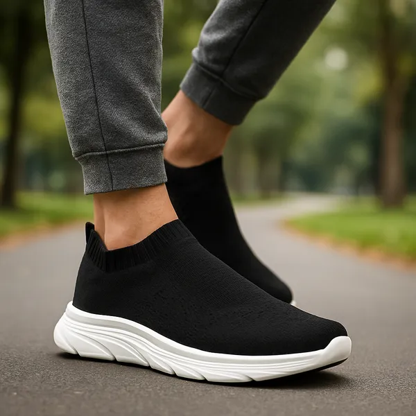 CLOUDEASE_Black_Men's_Lightweight_Knit_Sneakers_with_Memory_Insole_|_Breathable,_Running,_Walking_&_Gym_Shoes_(Sizes_6-10,_Multiple_Colors)