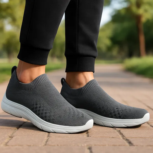 CLOUDEASE_Grey_Men's_Lightweight_Knit_Sneakers_with_Memory_Insole_|_Breathable,_Running,_Walking_&_Gym_Shoes_(Sizes_6-10,_Multiple_Colors)