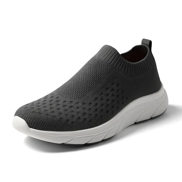 CLOUDEASE_Grey_Men's_Lightweight_Knit_Sneakers_with_Memory_Insole_|_Breathable,_Running,_Walking_&_Gym_Shoes_(Sizes_6-10,_Multiple_Colors)