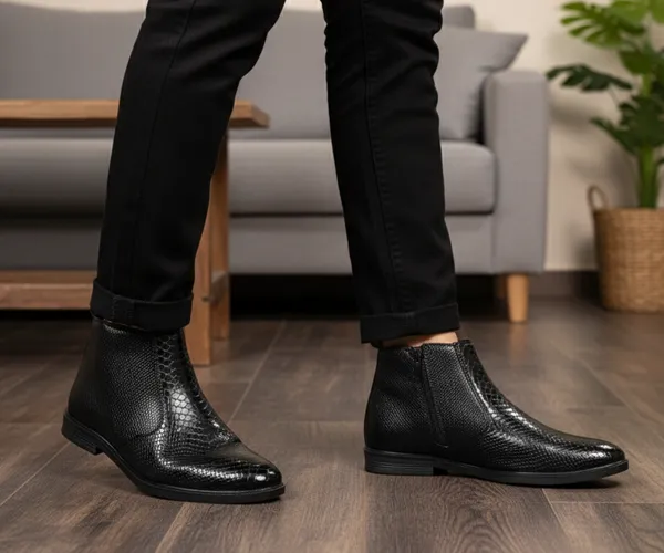 Kraasa_ORION-X_Men's_Vegan_Leather_Chelsea_Boots_Classic_Almond_Toe_Ankle_Boots_with_Textured_Finish_|_Formal_&_Smart_Casual_Boots