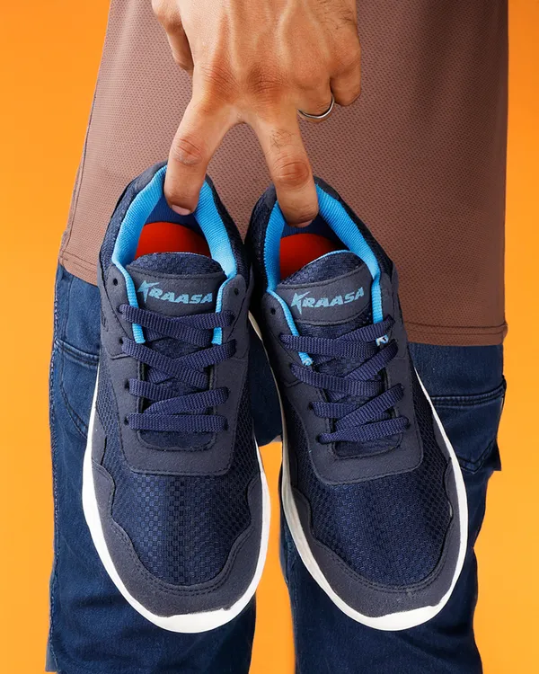 Navy_Synthetic_Leather_Premium_&_Elegant_Running_Shoes_For_Men