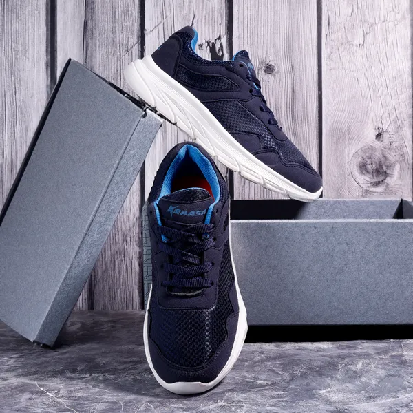 Navy_Synthetic_Leather_Premium_&_Elegant_Running_Shoes_For_Men