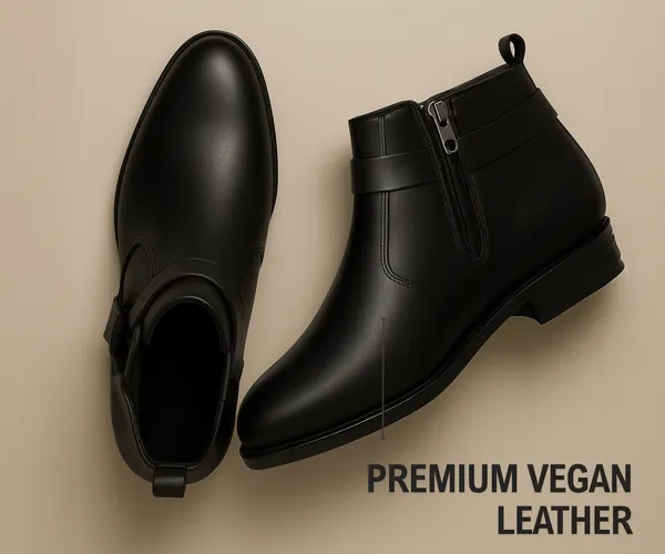Kraasa_The_Harness_Men_stylish_vegan_Leather_Chelsea_Boots_with_Side_Zipper_&_O-ring_Strap_Elastic_Panel_Ankle_Boot_(Tan_/_Black_/_Brown)