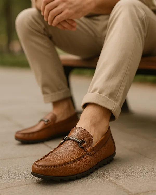 Kraasa Tan Synthetic Leather Slip On Loafers For Men Price in India Buy  Kraasa Tan Synthetic Leather Slip On Loafers For Men online at undefined