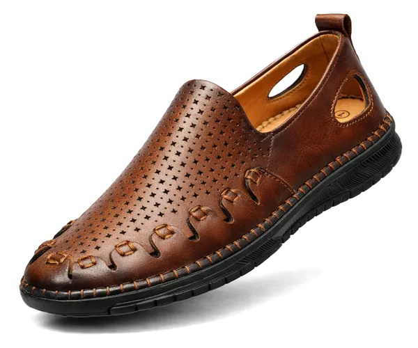 Kraasa_Men's_Premium_Slip-On_Sandals_with_Cushioned_Insole_|_Durable_PU_Sole_|_Comfortable_Casual_Footwear