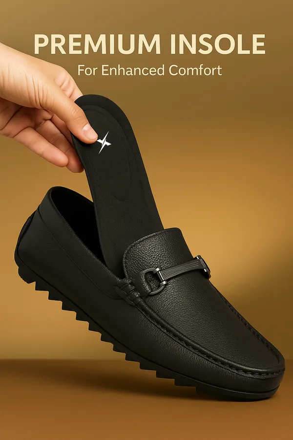 Black_Synthetic_Leather_Slip_On_Loafers_|_For_Men