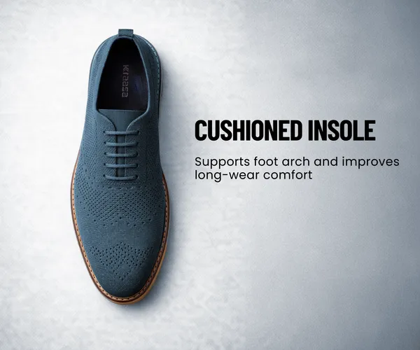 Kraasa_Men's_Casual_Sneaker_Lace-Up_Oxford_Shoes_|_Breathable_Knit_Upper_|_Lightweight_&_Comfortable_|_Stylish_Brown_Sole_|_Office