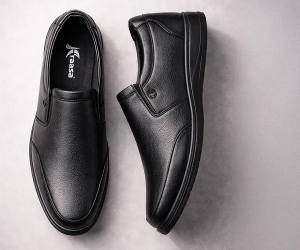 Kraasa_Men's_Formal_Slip-On_Shoes_|_Vegan_Leather_Upper_|_Airmix_Sole_|_High_Cushioning_|_Lightweight_&_Comfortable
