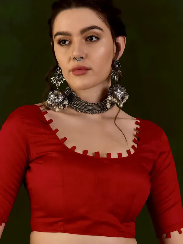 Pragati_Navya_-_Red_&_Black_Classic_Bhagalpuri_Art_Silk_With_Timeless_Motifs_Saree_For_Women_|_With_Unstitched_Blouse