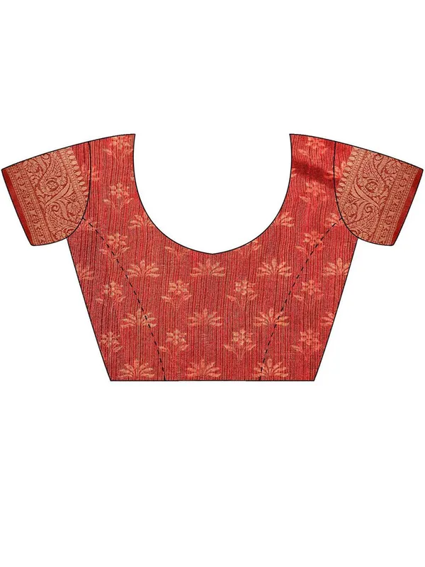 Grey_&_Red_Kalamkari_Elegance_With_Sungudi_Soul_Saree_For_Women_|_With_Unstitched_Blouse