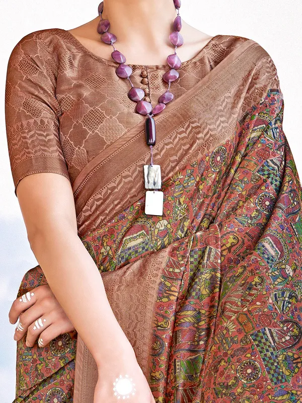 Beige_Banarasi_Silk_With_Multicolor_Floral_Motifs_&_Zari_Detailing_Saree_For_Women_|_With_Unstitched_Blouse