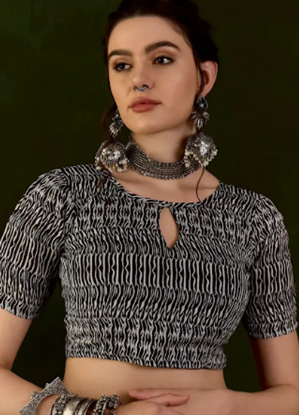 Pragati_Ishani_-_Black_&_White_Exquisite_Bhagalpuri_Art_Silk_With_Heritage_Charm_Saree_For_Women_|_With_Unstitched_Blouse