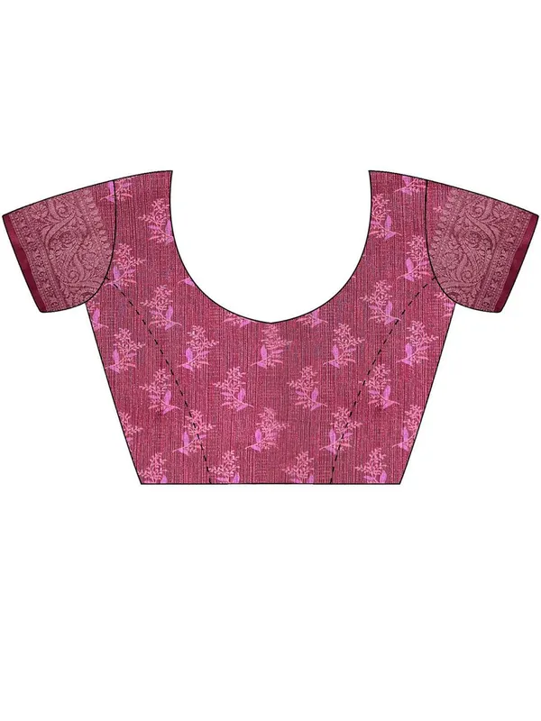 Purple_Kalamkari_Elegance_With_Sungudi_Soul_Saree_For_Women_|_With_Unstitched_Blouse