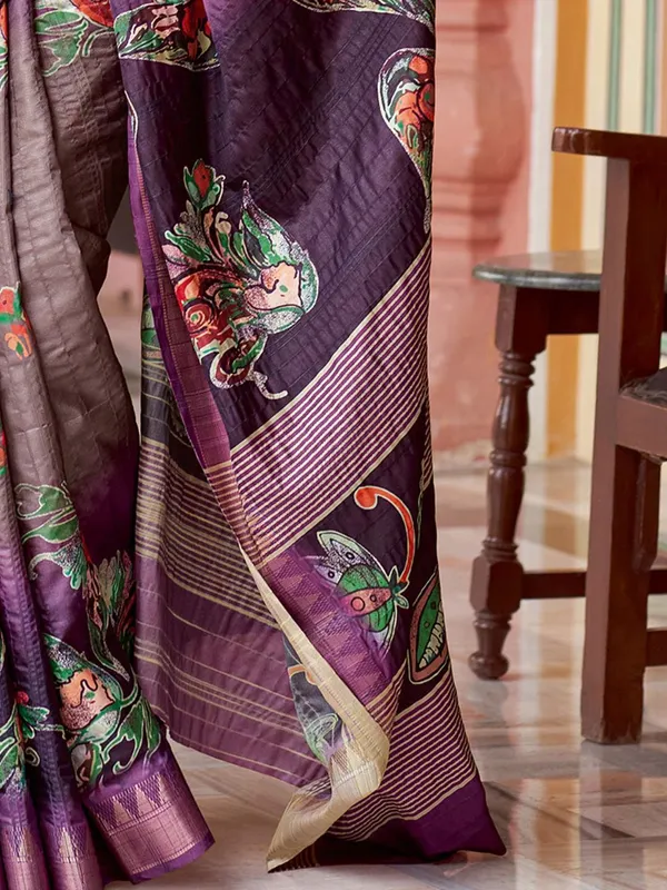 Purple_Rajgharana_Kalamkari_Woven_Design_Saree_For_Women_|_With_Unstitched_Blouse