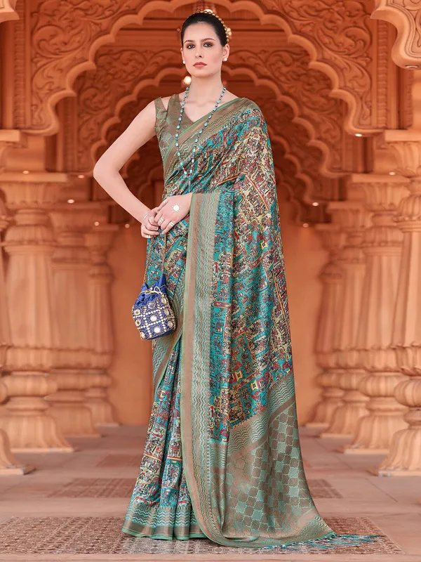 Sky_Blue_Banarasi_Silk_With_Elegant_Zari_Work_&_Timeless_Motifs_Saree_For_Women_|_With_Unstitched_Blouse