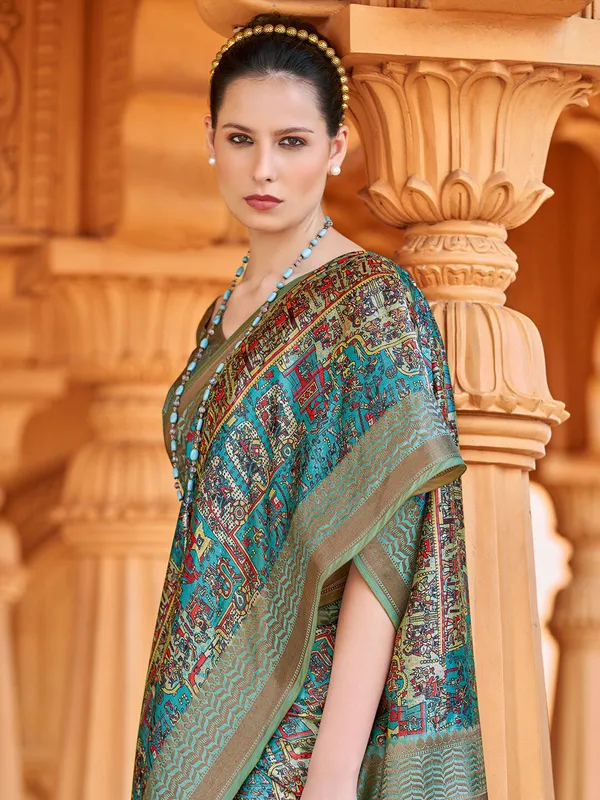 Sky_Blue_Banarasi_Silk_With_Elegant_Zari_Work_&_Timeless_Motifs_Saree_For_Women_|_With_Unstitched_Blouse