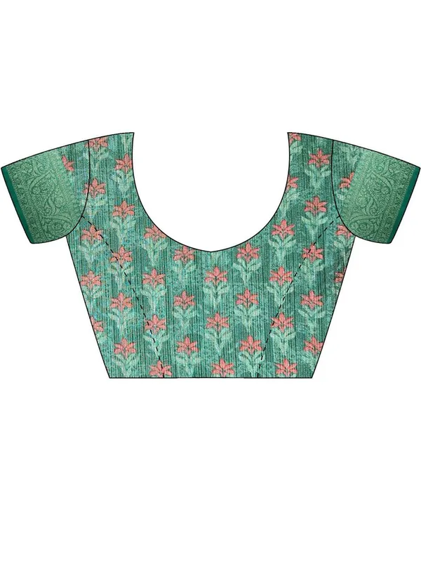Pink_&_Green_Kalamkari_Elegance_With_Sungudi_Soul_Saree_For_Women_|_With_Unstitched_Blouse