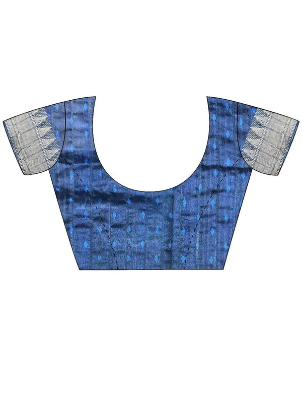 Blue_Rajgharana_Kalamkari_Woven_Design_Saree_For_Women_|_With_Unstitched_Blouse