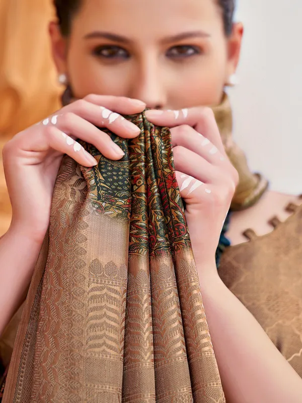 Multicolor_Banarasi_Silk_With_Exquisite_Zari_Detailing_&_Floral_Motifs_Saree_For_Women_|_With_Unstitched_Blouse