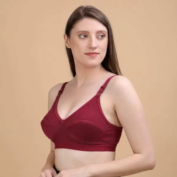 Pack_Of_2_Maroon_Premium_Hosiery_Non_Wired_Bra_For_Women