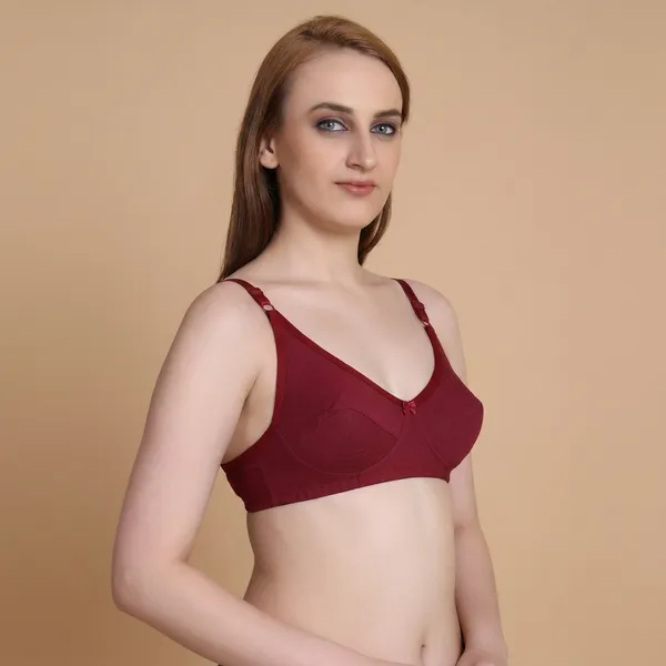 Pack_Of_6_Maroon_Premium_Hosiery_Full_Coverage_Non_Padded_Bra_For_Women