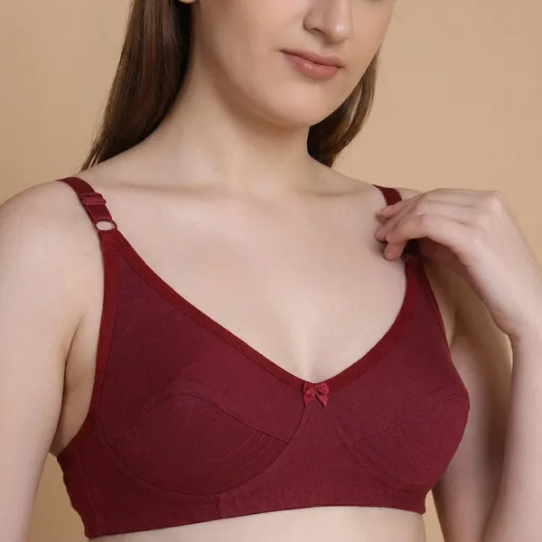 Pack_Of_6_Maroon_Premium_Hosiery_Full_Coverage_Non_Padded_Bra_For_Women