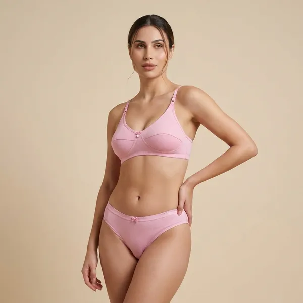 Set_Of_1_Pair_Pink_Premium_Hosiery_Bra_And_Panty_Set_For_Women
