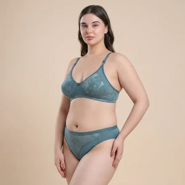Set_Of_1_Pair_Teal_Blue_Premium_Hosiery_Bra_And_Panty_Set_For_Women