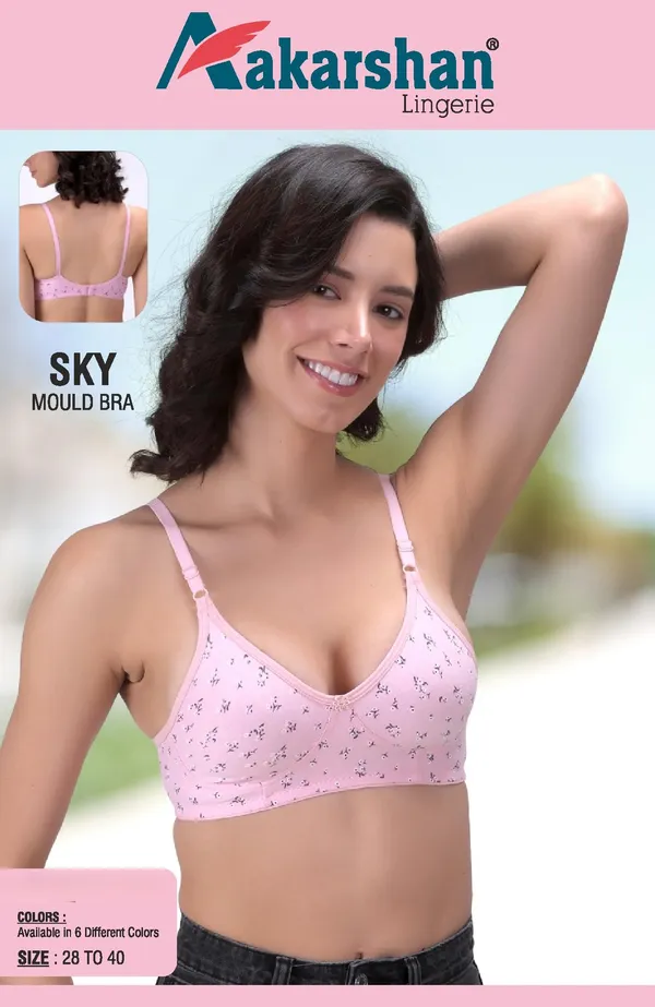 Pack_Of_6_Pink_Premium_Hosiery_Floral_Moulded_Bra_For_Women