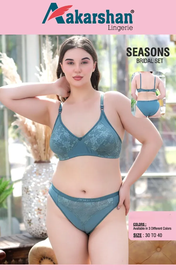 Set_Of_1_Pair_Teal_Blue_Premium_Hosiery_Bra_And_Panty_Set_For_Women
