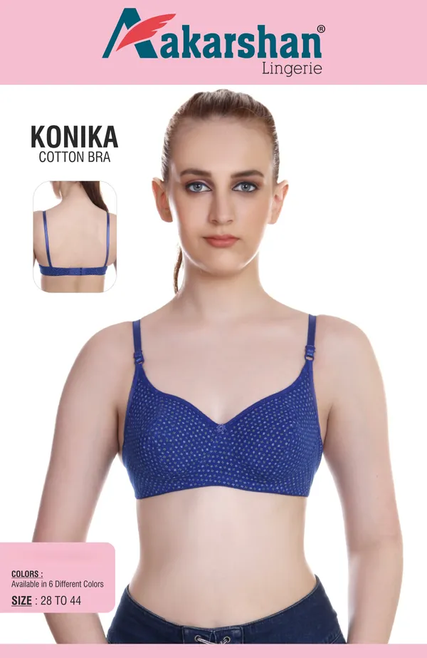 Pack_Of_6_Royal_Blue_Premium_Cotton_Polka_Dot_Bra_For_Women