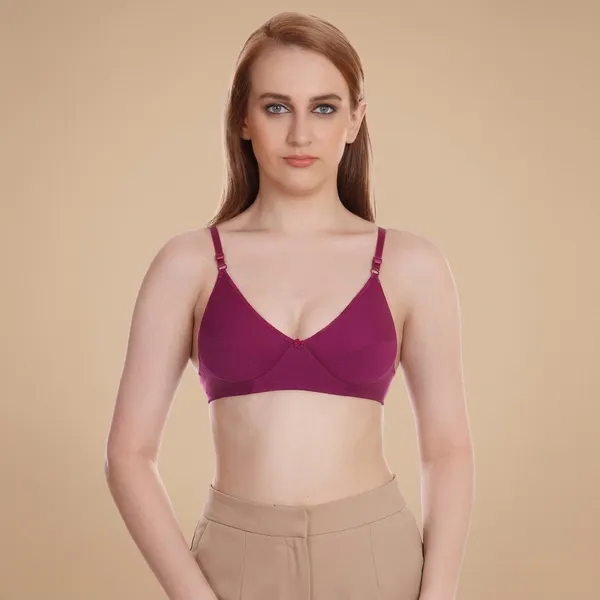 Maroon_Premium_Hosiery_Padded_Bra_For_Women_|_Pack_Of_6