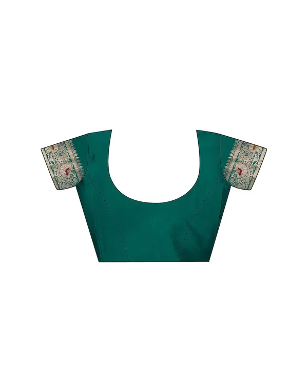 Rama_Elegant_Silk_Blend_Baluchari_Saree_With_Unstitched_Blouse_Piece