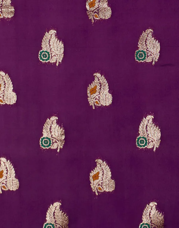 Wine_Silk_Blend_Baluchari_Saree_With_Unstitched_Blouse_Piece
