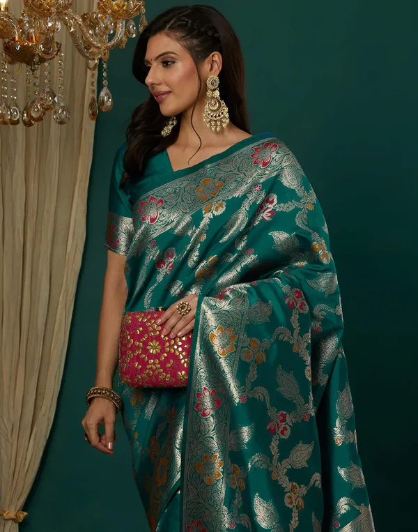 Rama_Elegant_Silk_Blend_Maheshwari_Saree_With_Unstitched_Blouse_Piece