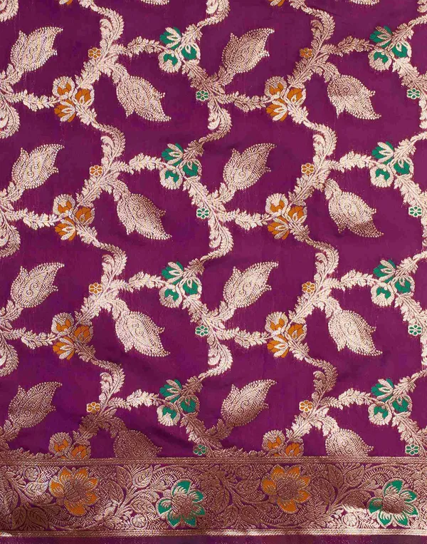 Wine_Elegant_Silk_Blend_Maheshwari_Saree_With_Unstitched_Blouse_Piece