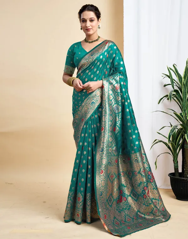 Rama_Silk_Blend_Kanjeevaram_Saree_With_Unstitched_Blouse_Piece