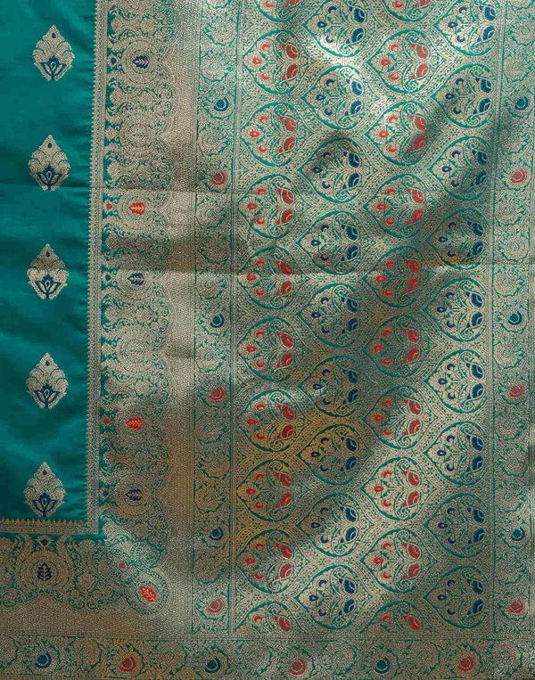 Rama_Silk_Blend_Baluchari_Saree_With_Unstitched_Blouse_Piece
