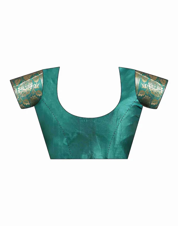 Maroon_Elegant_Silk_Blend_Paithani_Saree_With_Unstitched_Blouse_Piece