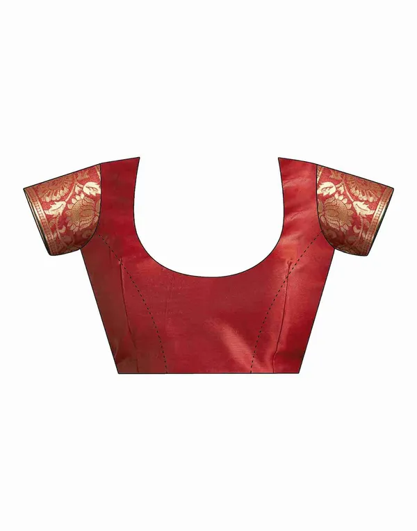 Navy_Blue_Elegant_Silk_Blend_Paithani_Saree_With_Unstitched_Blouse_Piece