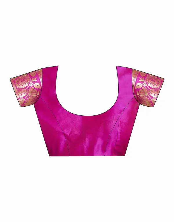 Wine_Elegant_Silk_Blend_Paithani_Saree_With_Unstitched_Blouse_Piece