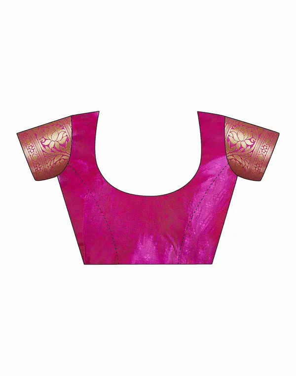 Wine_Ornate_Silk_Blend_Paithani_Saree_With_Unstitched_Blouse_Piece